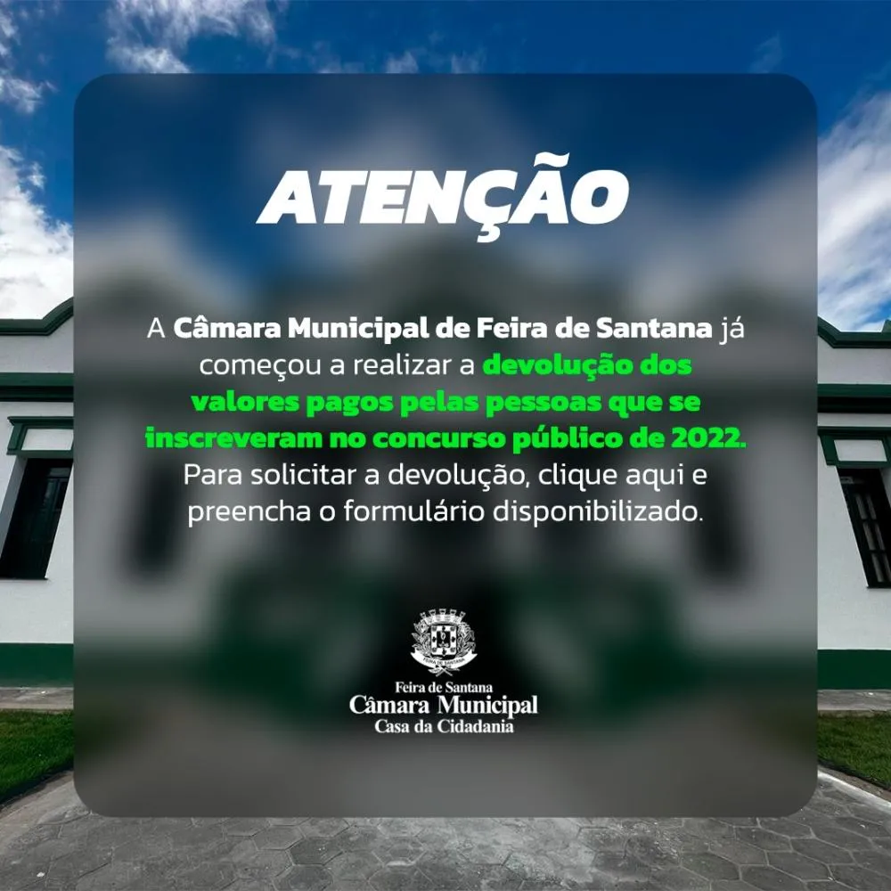 Foto: Câmara Municipal de Feira de Santana